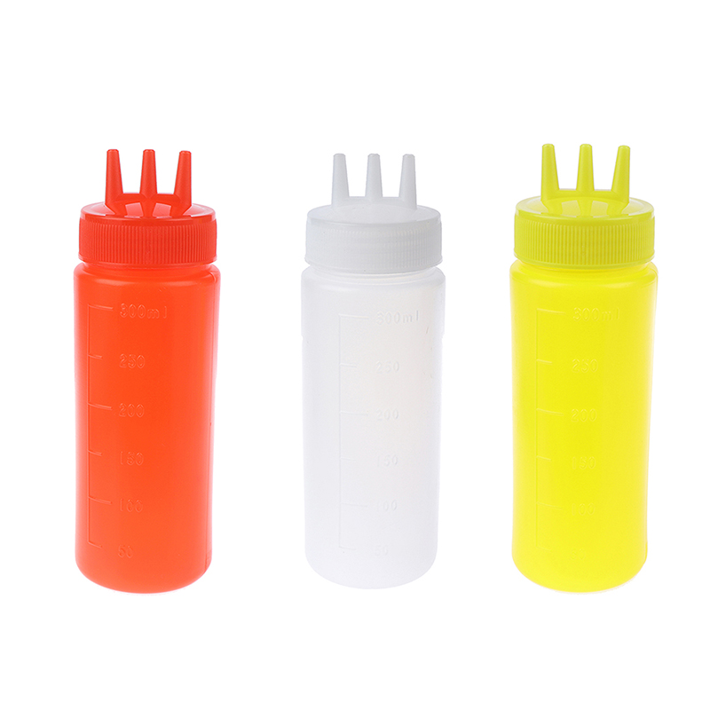 Sauce Squeeze Bottle - زجاجة ضغط 3 فتحات للصلصة والخل