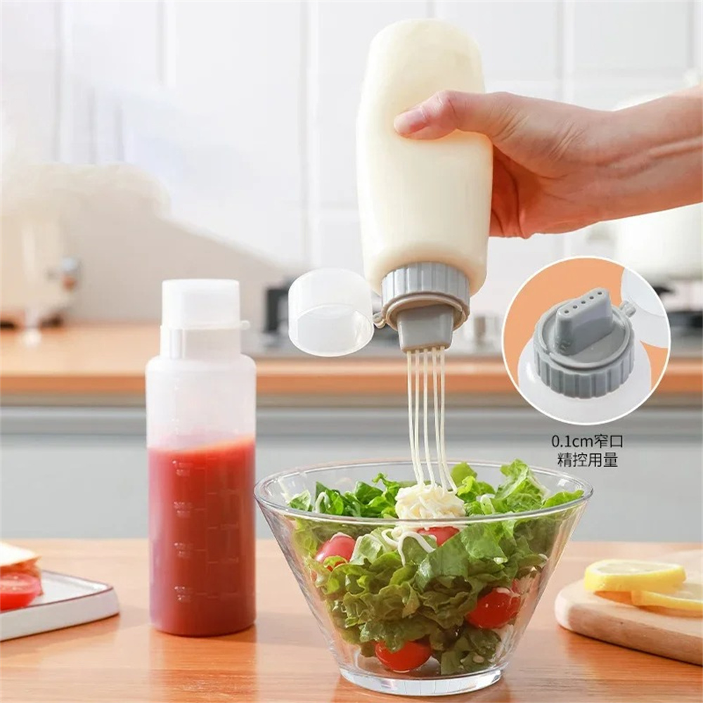 Sauce Squeeze Bottle - زجاجات ضغط للتوابل بخمس فتحات مع