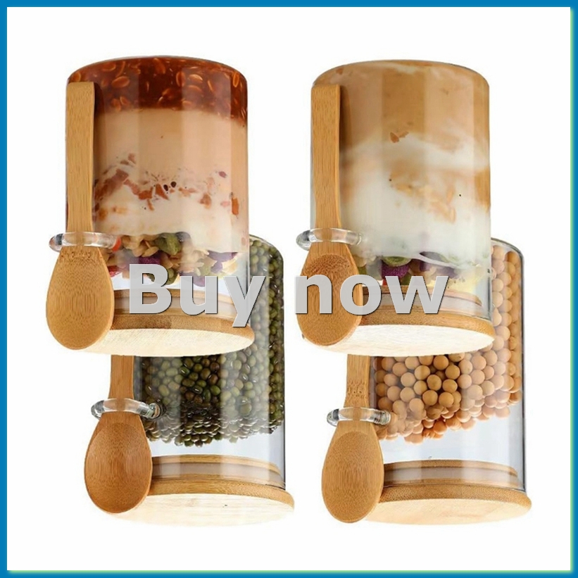 Overnight Oat Jar - 4 عبوات زجاجية للشوفان الليلي مع