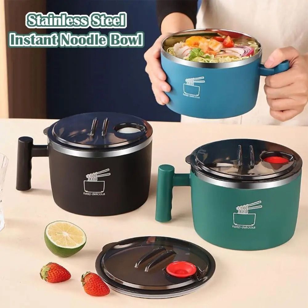 Meal Prep Soup - وعاء رامن محمول من الفولاذ المقاوم