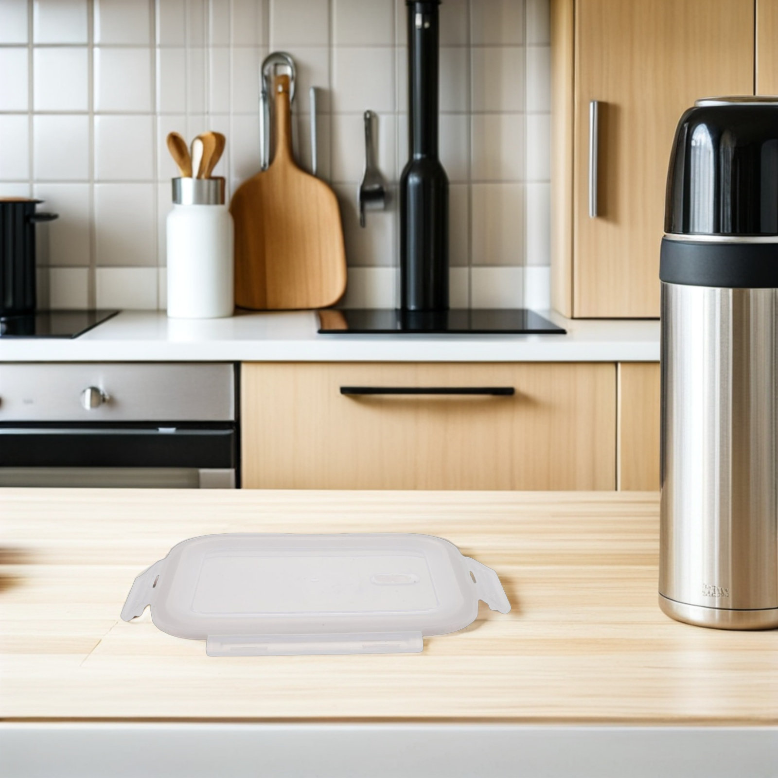 Meal Prep Glass - غطاء حاوية مستطيلة محكم الإغلاق من