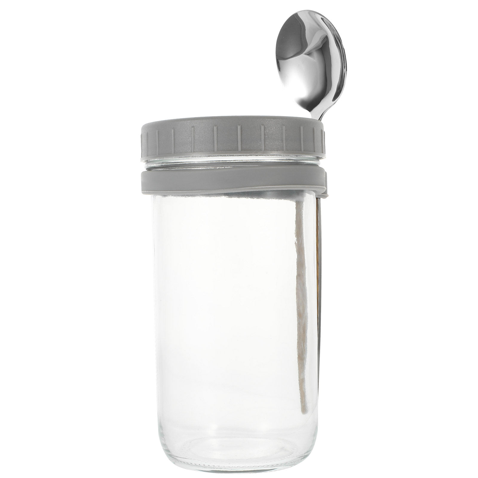 Overnight Oat Jar - طقم كوب زجاجي أنيق محكم الإغلاق