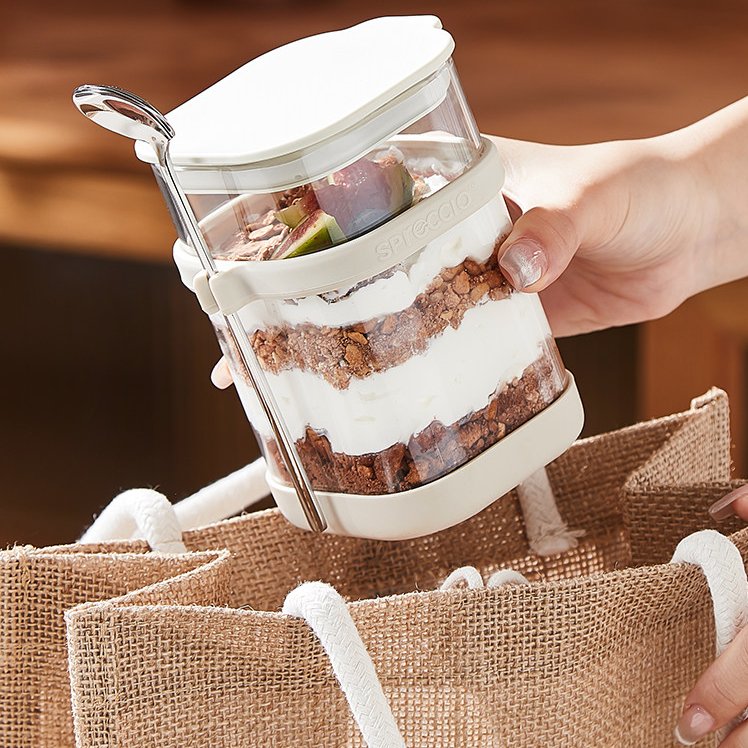 Overnight Oat Jar - كوب زجاجي لحفظ الشوفان طوال الليل