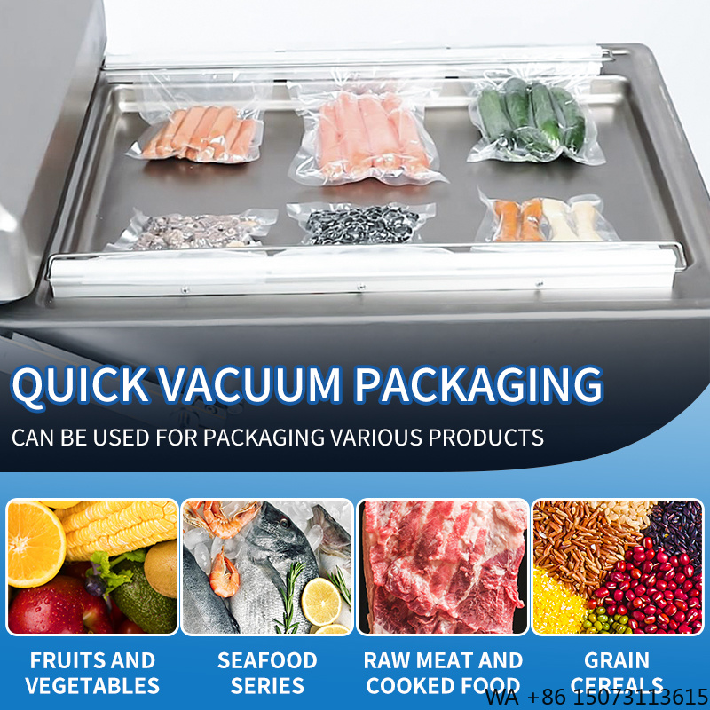 Meal Prep Kitchen - جهاز تغليف بالتفريغ التجاري DZ-500 بغرفتين