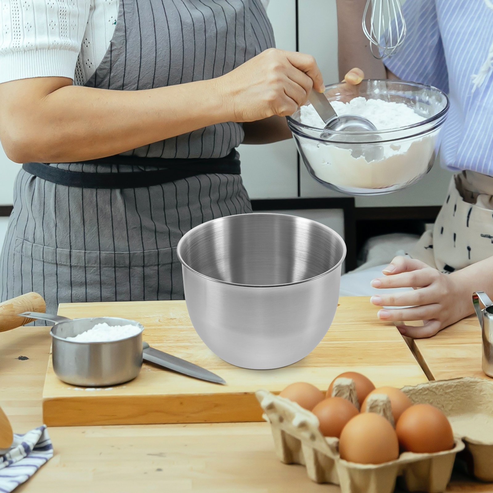 Meal Prep Kitchen - وعاء خلط عميق من الفولاذ المقاوم
