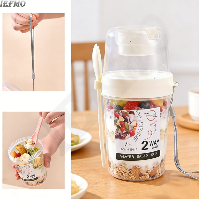 طقم وعاء سلطة محمول مع شوكة مد - مراجعة Meal Prep For Weight Loss وسعره