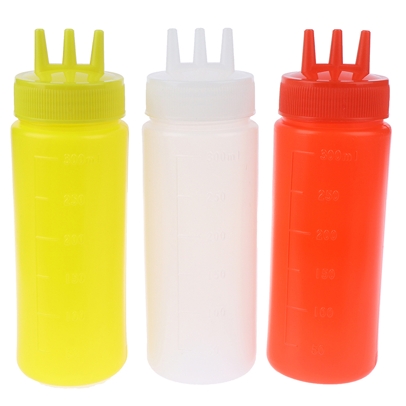زجاجة ضغط 3 فتحات للصلصة والخل - مراجعة Sauce Squeeze Bottle وسعره