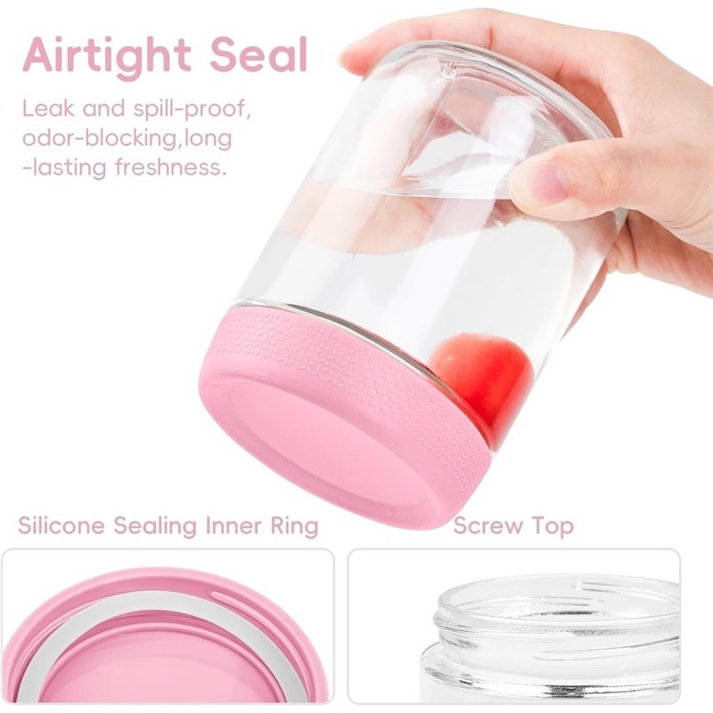 أوعية زجاجية A26F مع أغطية محك - مراجعة Meal Prep Glass وسعره