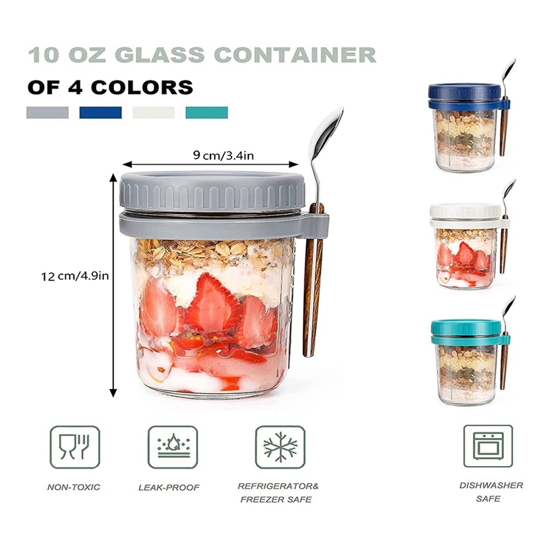 4 عبوات زجاجية لحفظ الشوفان ال - مراجعة Overnight Oat Jar وسعره