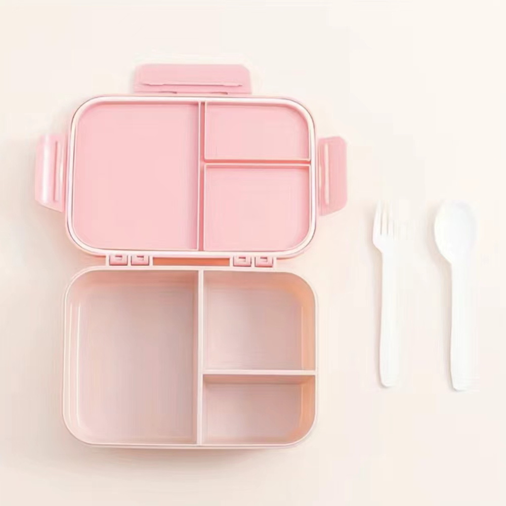صندوق بنتو بغطاء قلاب 3 أقسام، - مراجعة Meal Prep Day وسعره