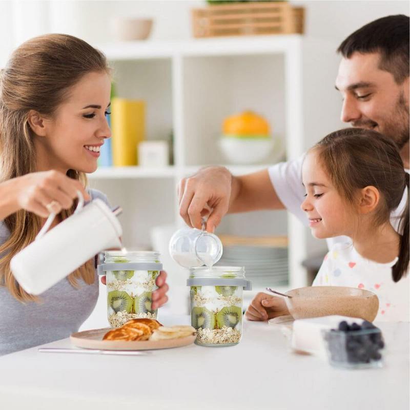600 مللي سعة كبيرة بين عشية وض - مراجعة Overnight Oat Jar وسعره