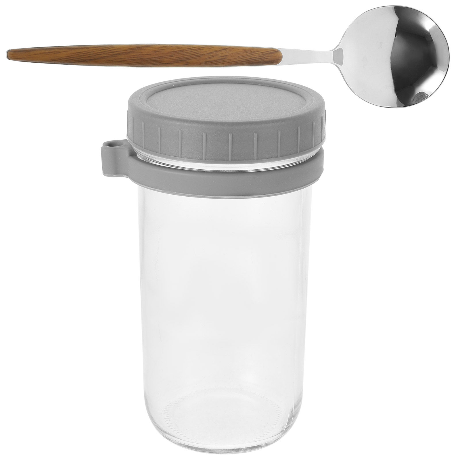 طقم كوب زجاجي أنيق محكم الإغلا - مراجعة Overnight Oat Jar وسعره