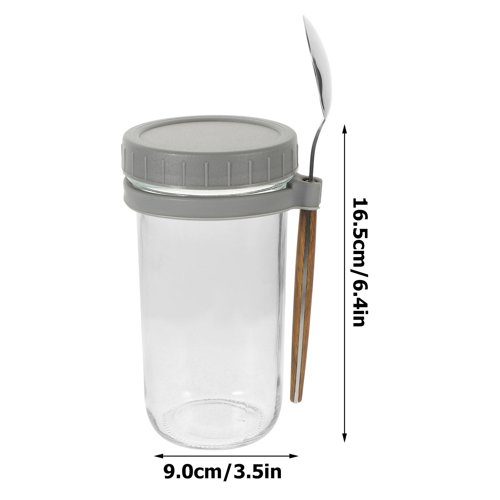 طقم كوب زجاجي أنيق محكم الإغلا - مراجعة Overnight Oat Jar وسعره