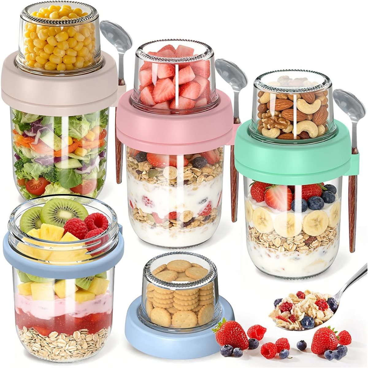 حاويات خفيفة الوزن للشوفان الل - مراجعة Overnight Oat Jar وسعره