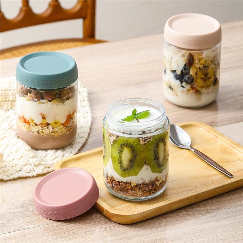 CHCH 6 قطع من حاويات الشوفان ا - مراجعة Overnight Oat Jar وسعره
