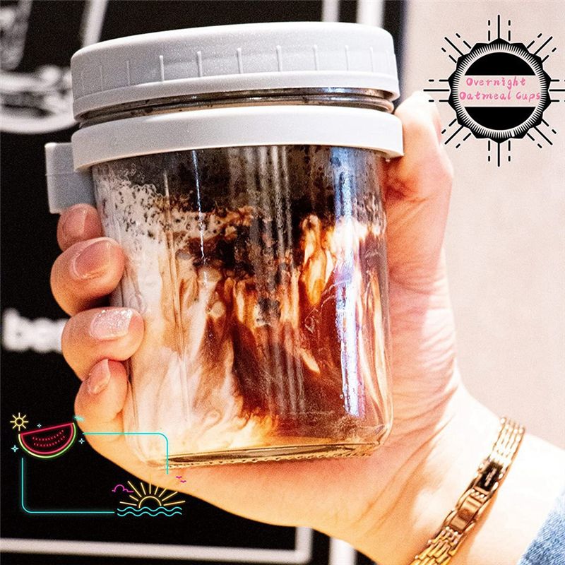 جرة شوفان قابلة لإعادة الاستخد - مراجعة Overnight Oat Jar وسعره