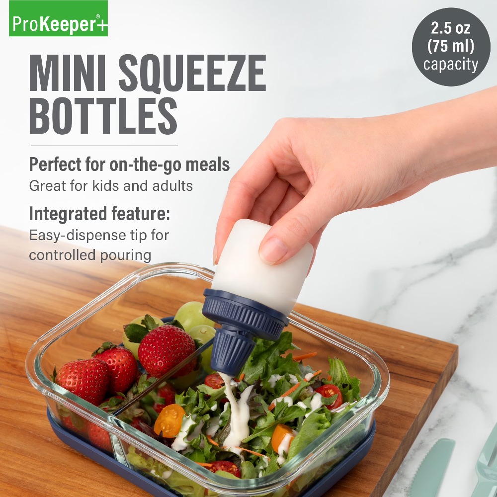 زجاجات سيليكون قابلة للضغط زرق - مراجعة Sauce Squeeze Bottle وسعره