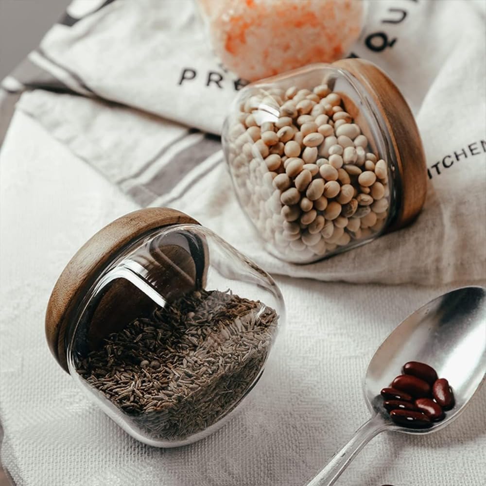 حاويات طعام زجاجية مع خشب - بر - مراجعة Overnight Oat Jar وسعره