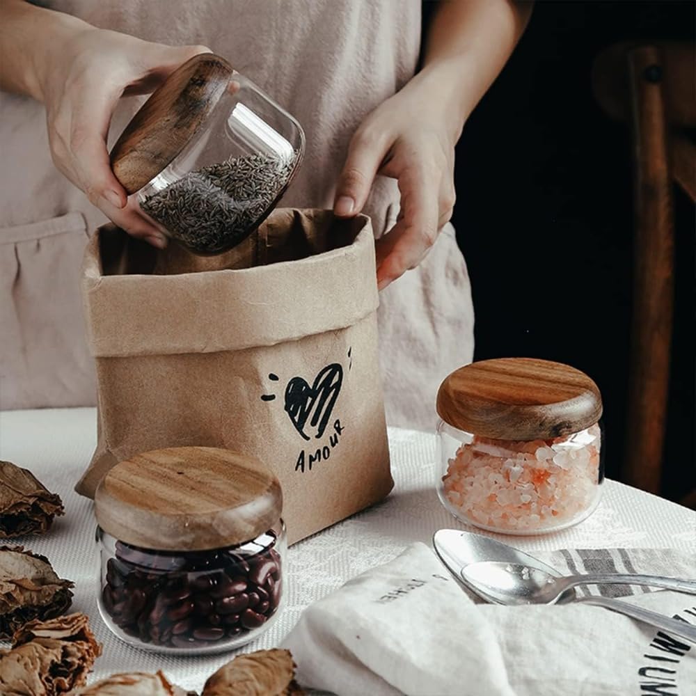 حاويات طعام زجاجية مع خشب - بر - مراجعة Overnight Oat Jar وسعره