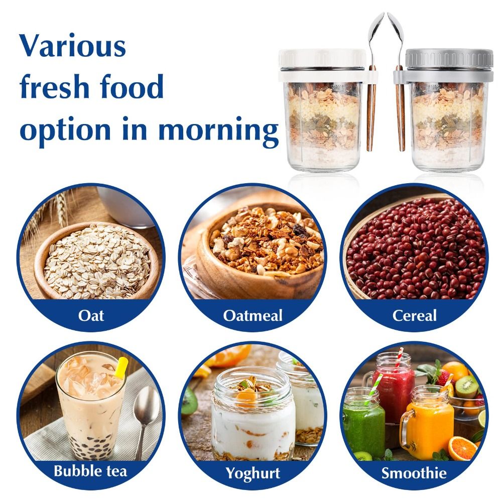 جرة زبادي 350 مللي برطمانات شو - مراجعة Overnight Oat Jar وسعره