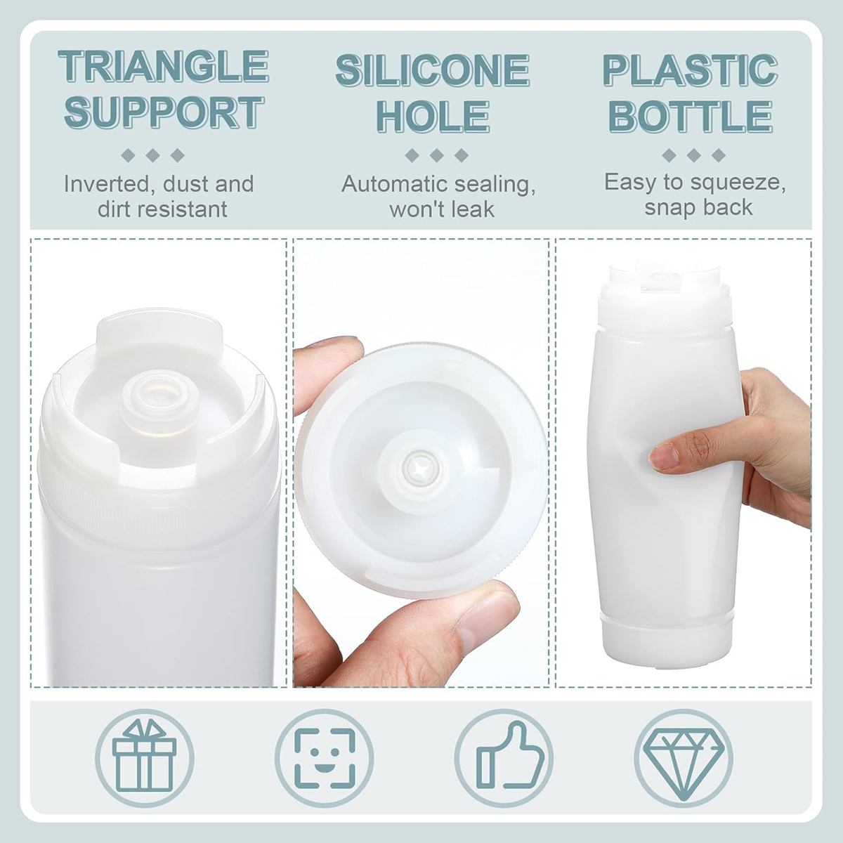 زجاجات صلصة بلاستيكية ذات سعة  - مراجعة Sauce Squeeze Bottle وسعره